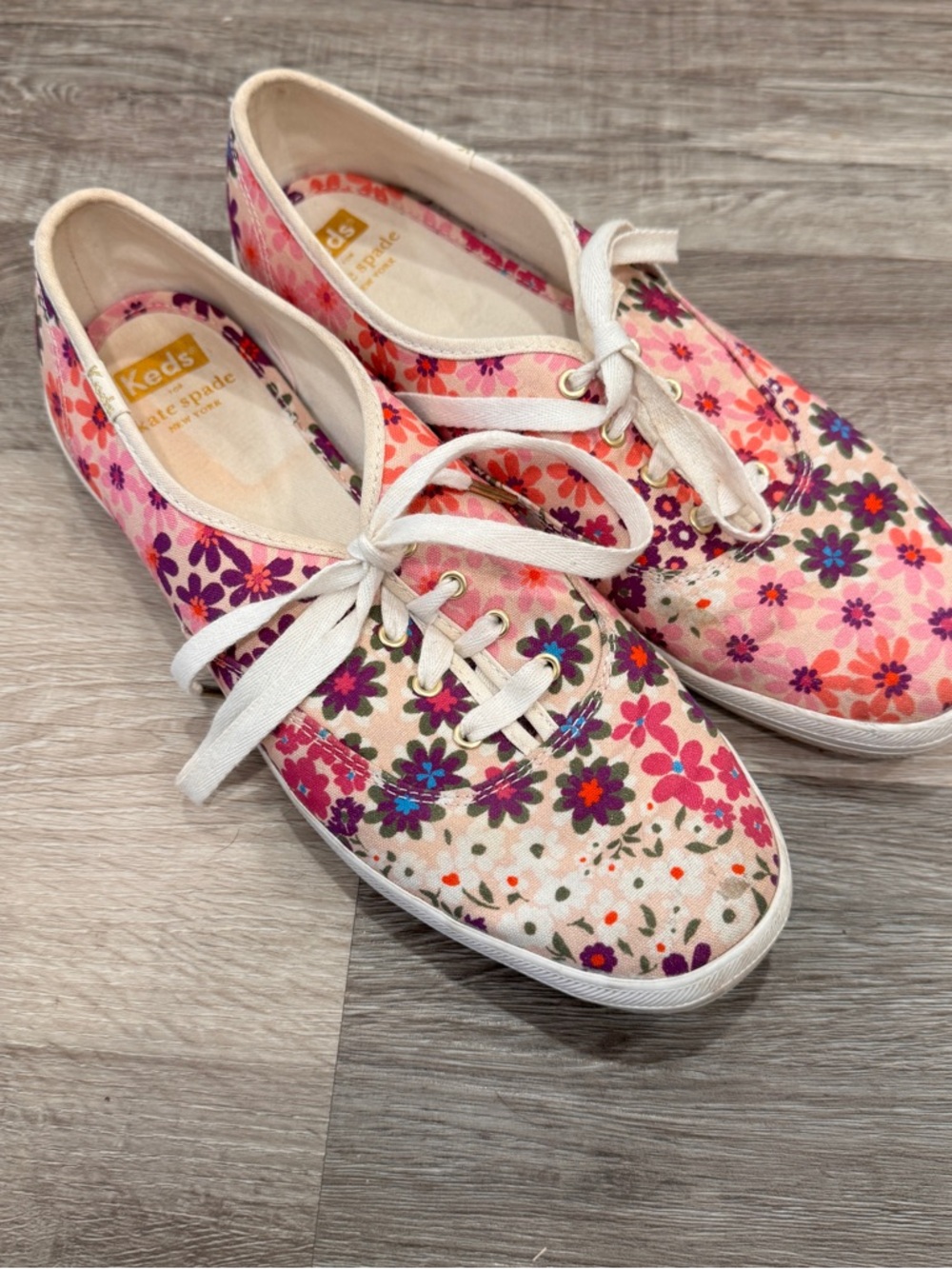Keds Kate Spade Shoes Womens 9.5 Floral Pacific Petals Sneakers Lace-Up